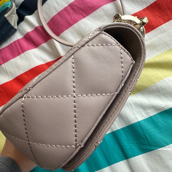 Kate Spade New York Emerson Place Rita Crossbody, Quilted, Tan, Gold Chain - Picture 6 of 7